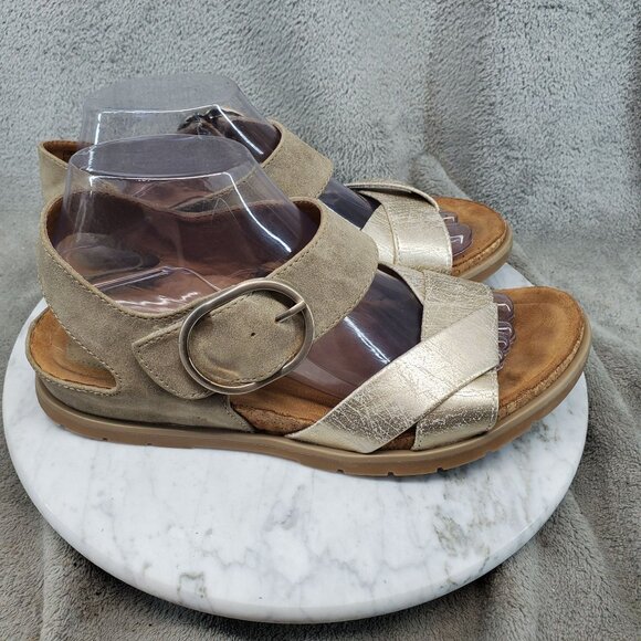 Sofft Shoes Womens Size 9 Gold Faux Leather Galiana Sandals - Picture 6 of 10